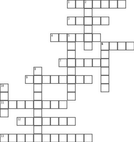 underground Crossword Grid Image
