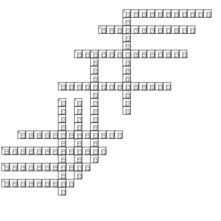 Ricci Crossword Key Image