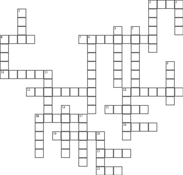 Number Eleven Crossword Grid Image